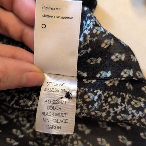 Paige Haiku Silk Blouse Black Button down REVOLVE Size S - Picture 7 of 11